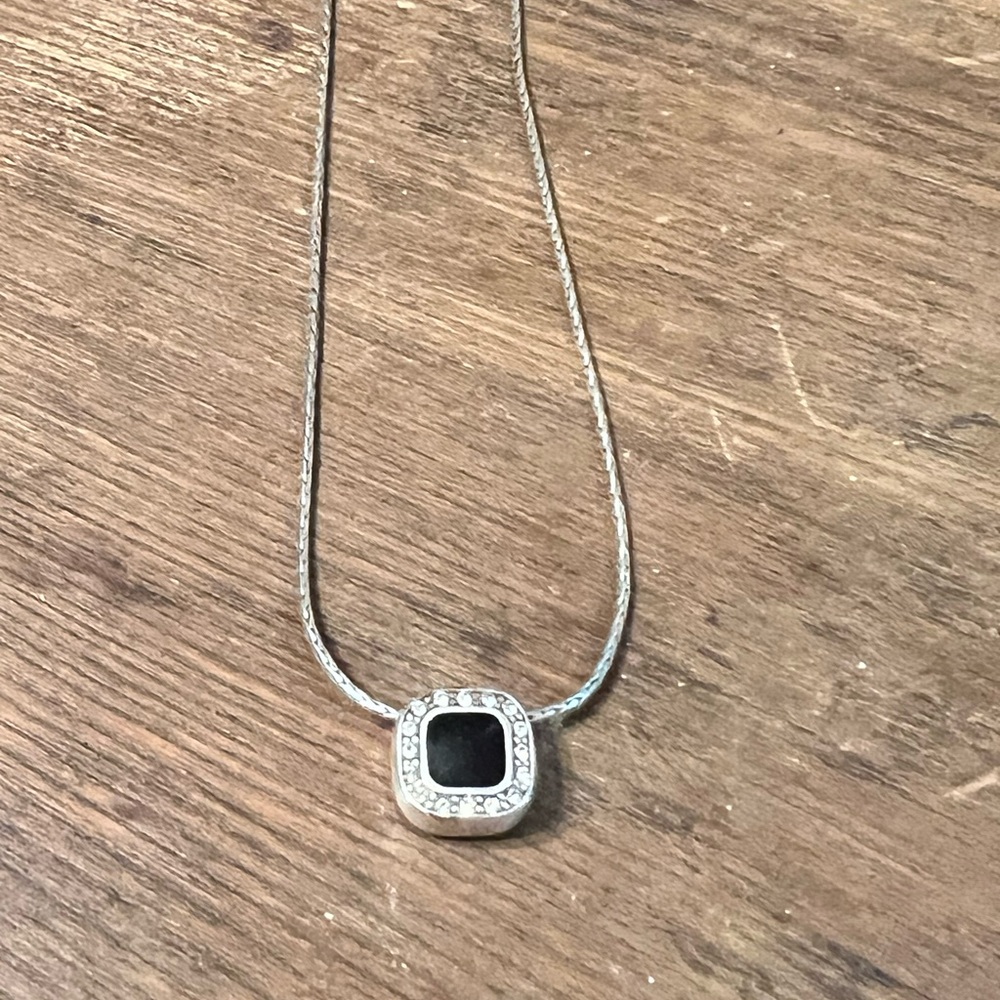 Brighton Shadow Play Reversible Petite Black Two-Tone Pendant Necklace
